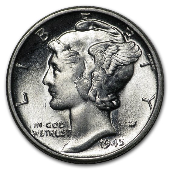 1945 Mercury Dime BU 1945 Mercury Dime BU
